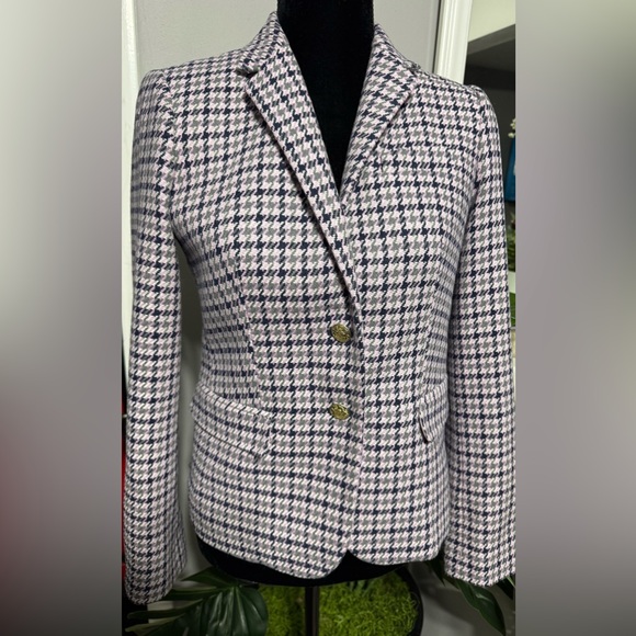 J. Crew Jackets & Blazers - J.Crew Woolblend Schoolboy Houndstooth Blazer-Preloved
